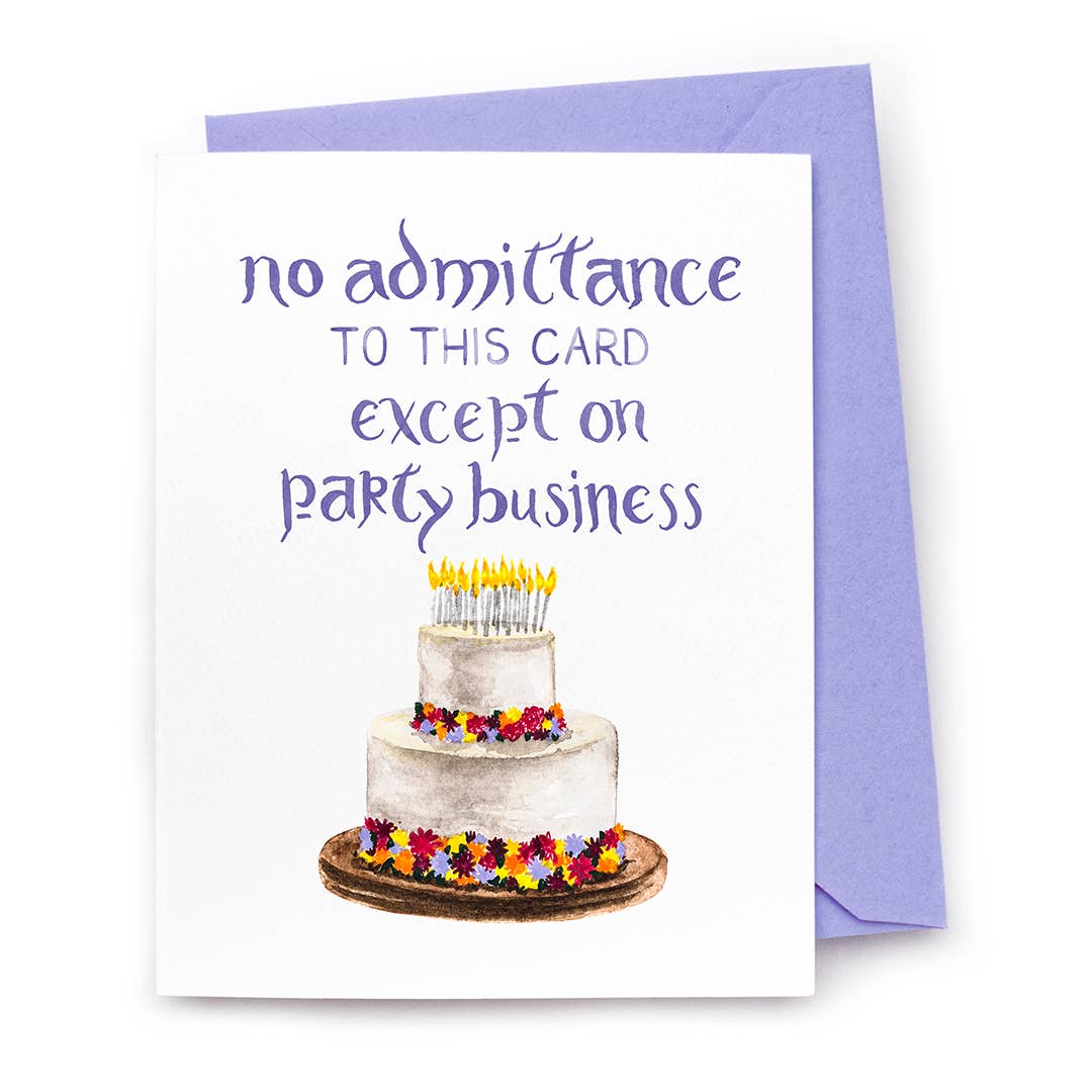 No Admittance Card — Funny LOTR Birthday Card