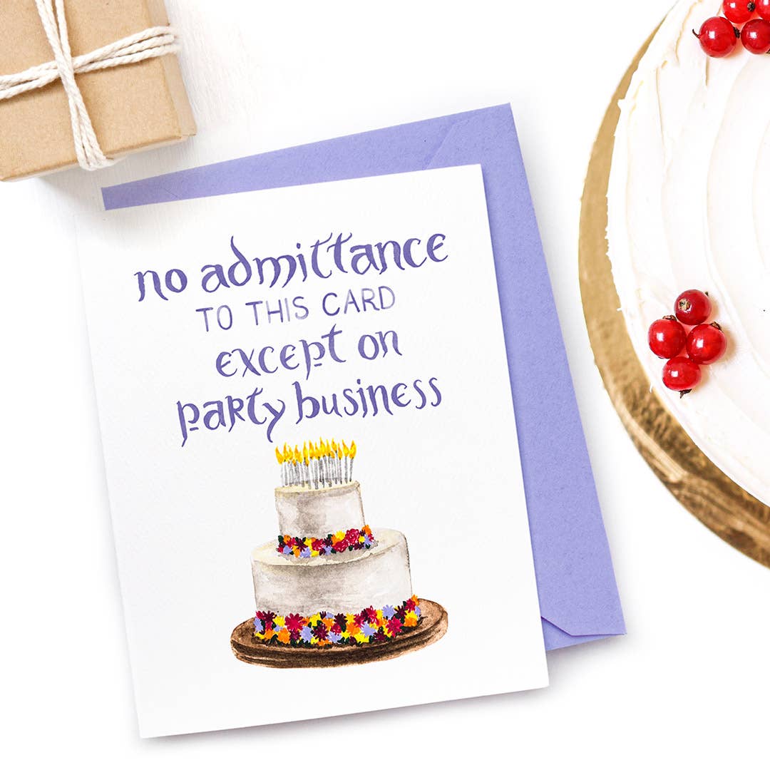 No Admittance Card — Funny LOTR Birthday Card