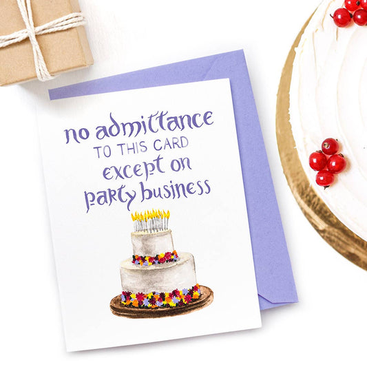 No Admittance Card — Funny LOTR Birthday Card