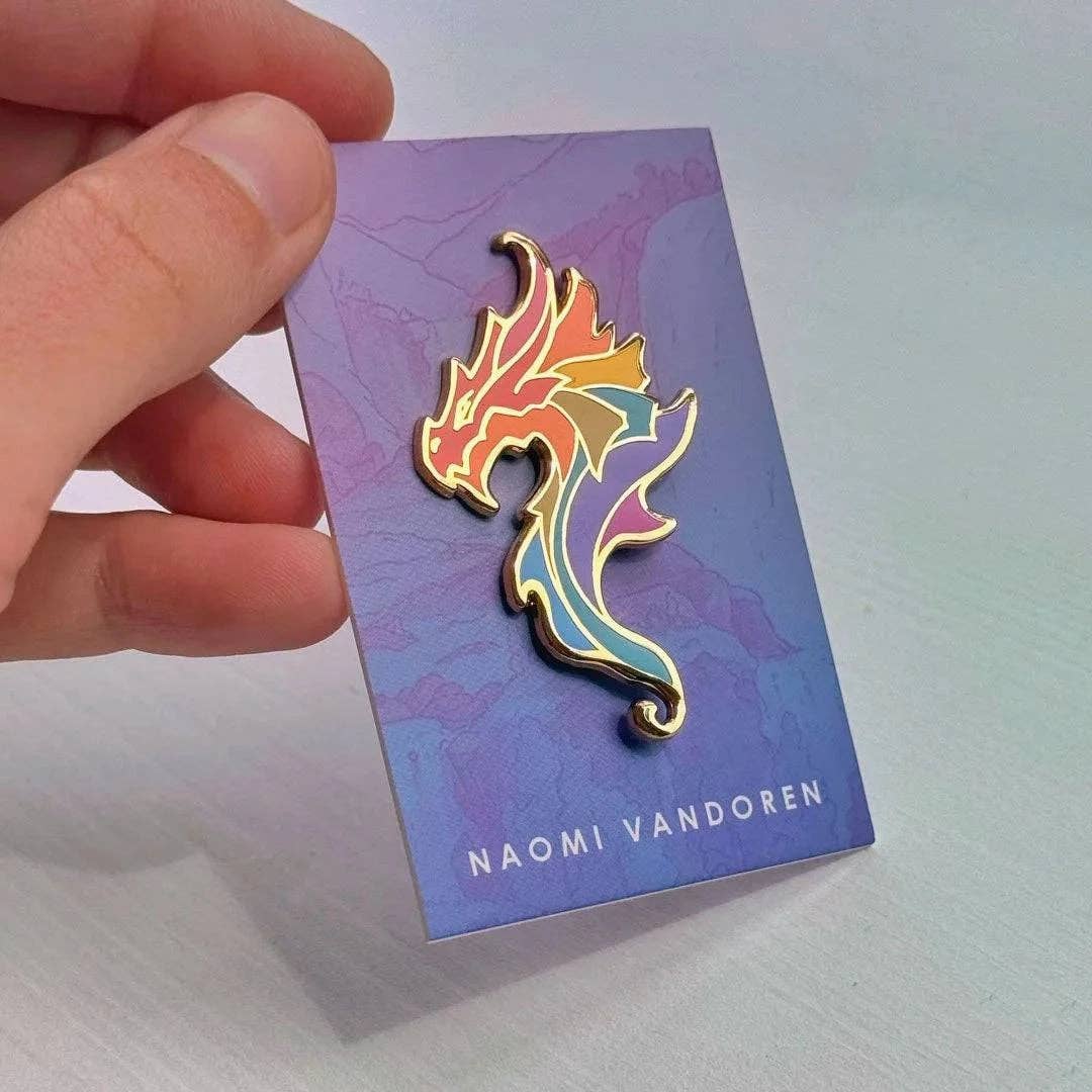 NVD Enamel Pin | Rainbow Dragon