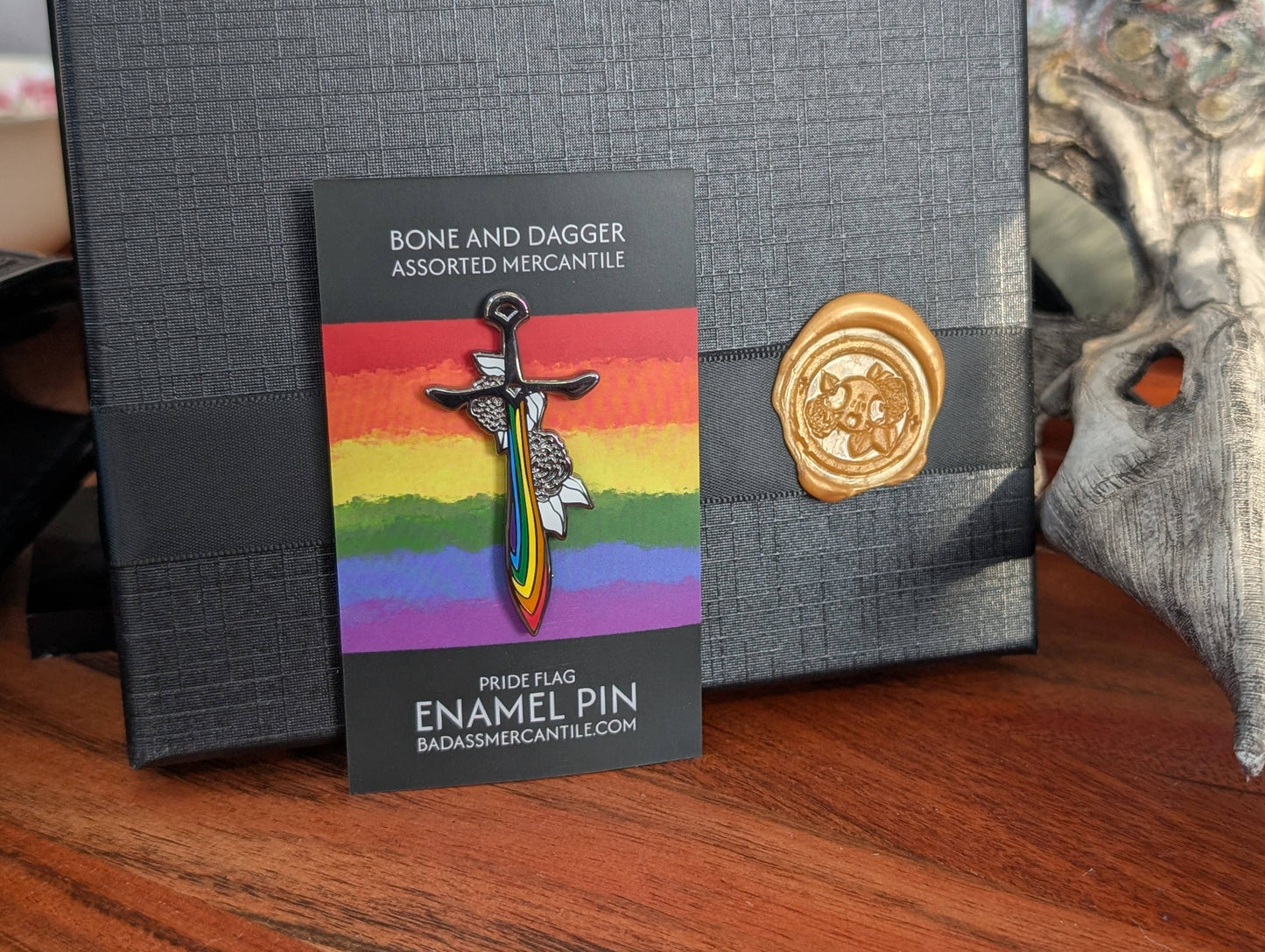 Bone and Dagger Enamel Pin | Pride Armory