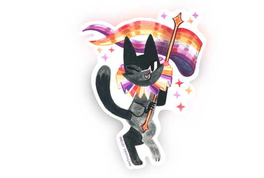 SC Vinyl Sticker | Queer Cuties ~ Lesbian Cat