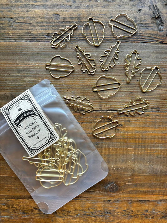 CM Paper Clip Set | Oak Leaf & Acorn