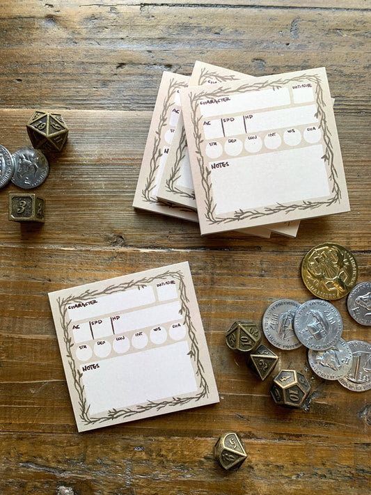 CM Sticky Notes | RPG Stat Block