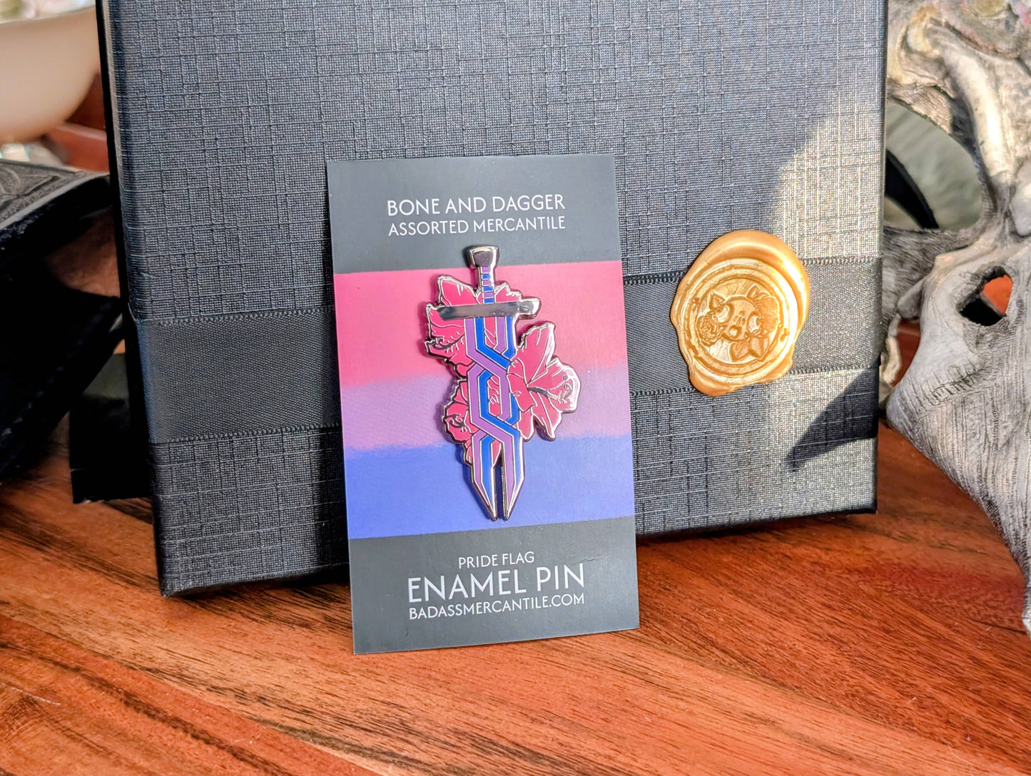 Bone and Dagger Enamel Pin | Pride Armory