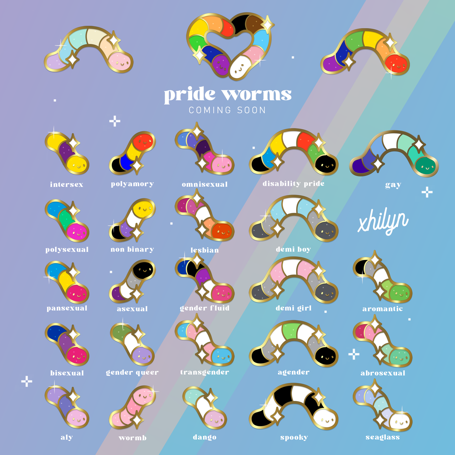 Xhilyn Enampel Pin | Pride Worms