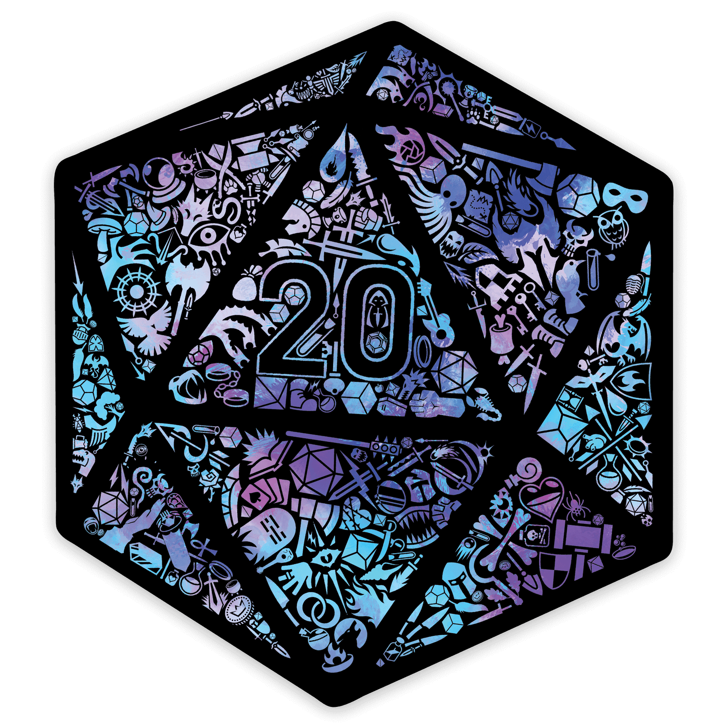 GS Vinyl Sticker | Holographic Mosaic D20