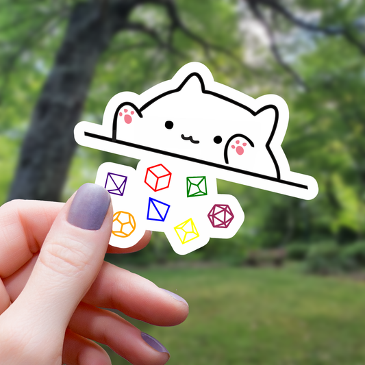MGC 3" Vinyl Sticker | Bongo Cat Dice