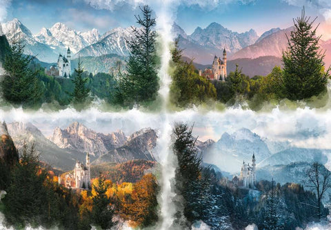 Neuschwanstein Castle Through the Seasons | 18000 pc Puzzle