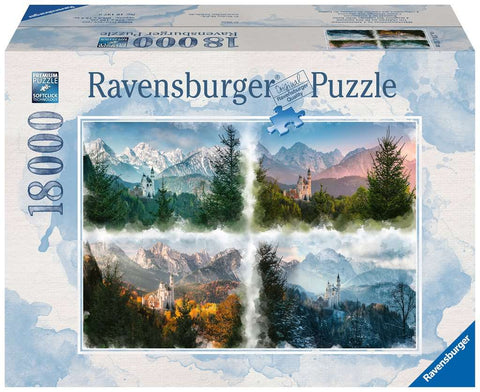 Neuschwanstein Castle Through the Seasons | 18000 pc Puzzle