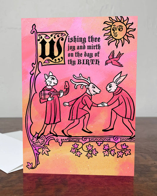RK Birthday Card | Mirth on the Day of Thy Birth