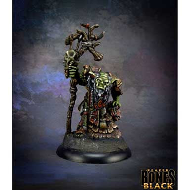 Bones Black: Surkar, Orc Shaman unpainted [Reaper 44004]