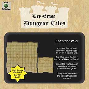 Dungeon Tiles: Dry-Erase Earthstone: Combo Pack of Square Tiles [R4I45013]