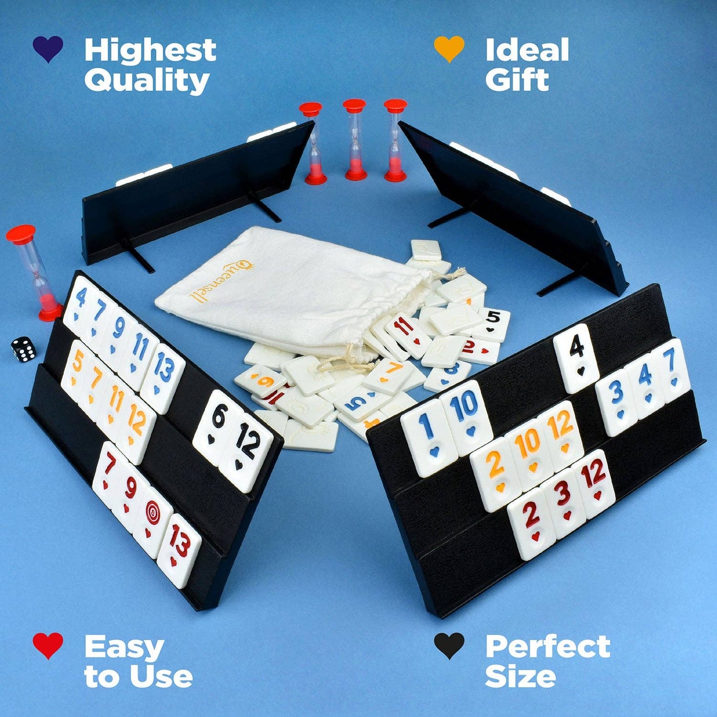 Rummy Cube Game with Case, Board Game for Kids and Adults