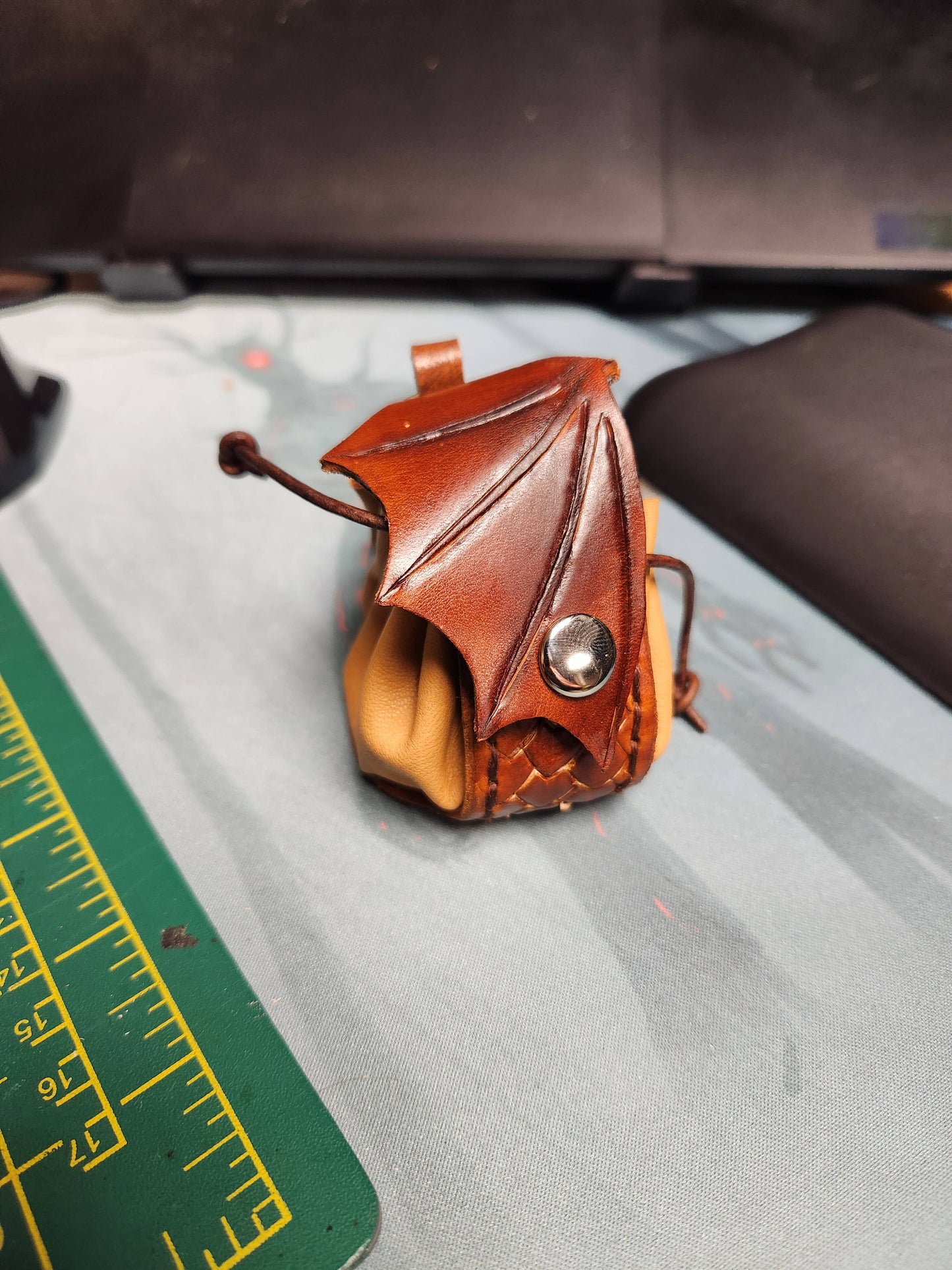 Leather Dice Pouch | Dragon