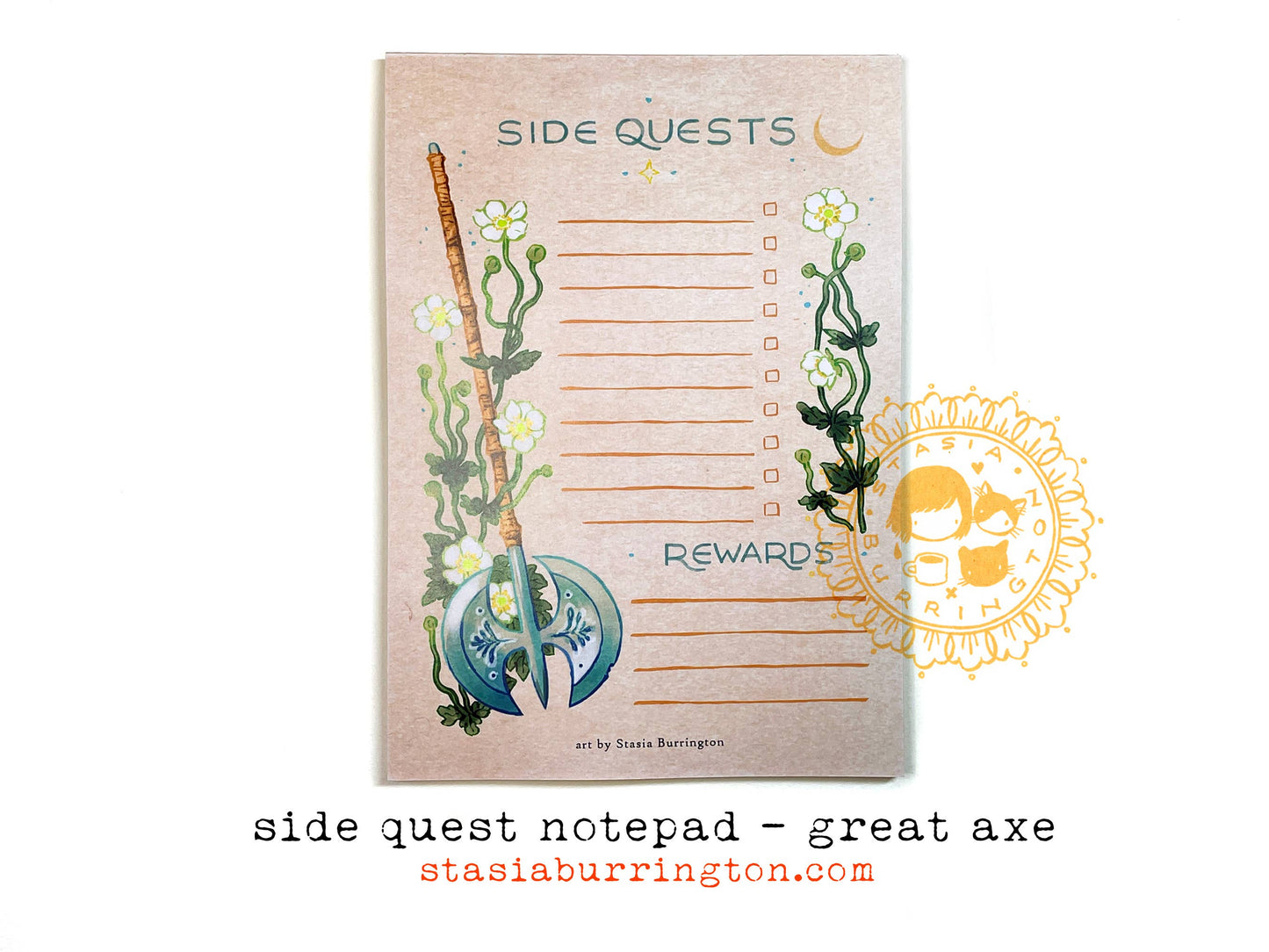 Side Quests Notepad | Great Axe