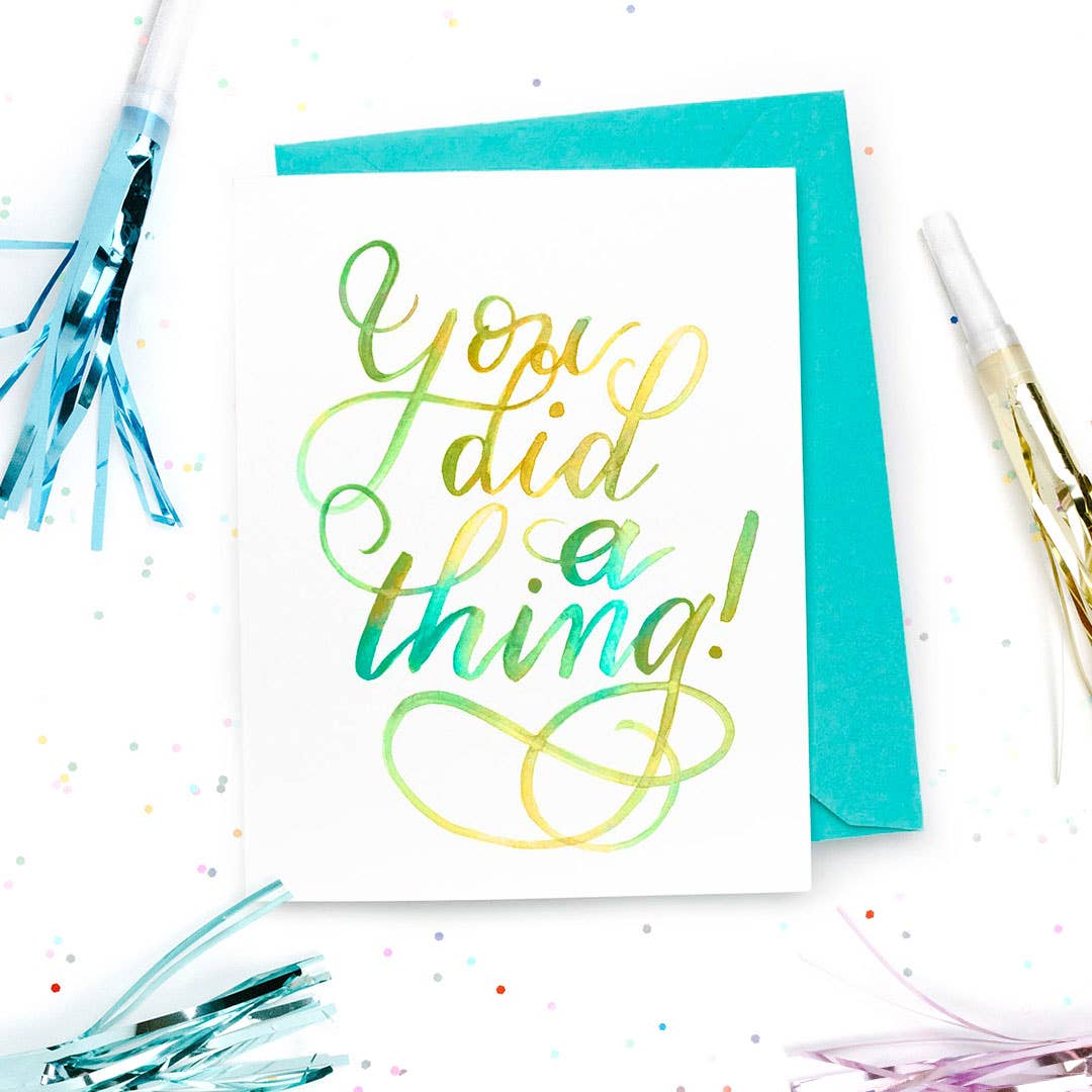 sale - You Did a Thing Card — Funny Nontraditional Congrats Card
