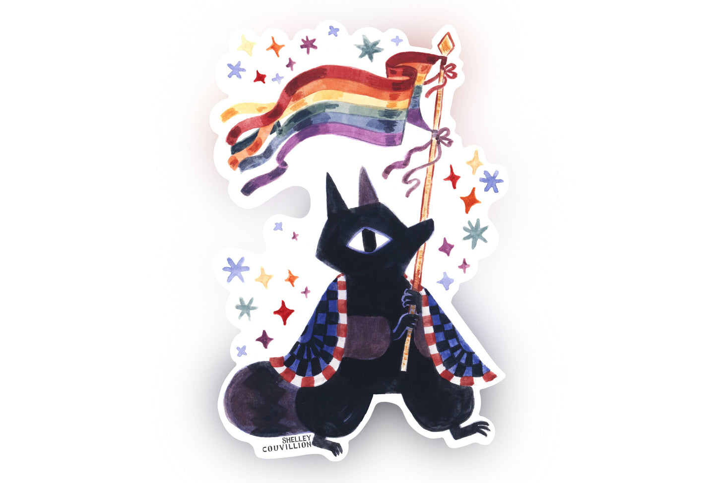 SC Vinyl Sticker | Queer Cuties ~ Gay Raccoon