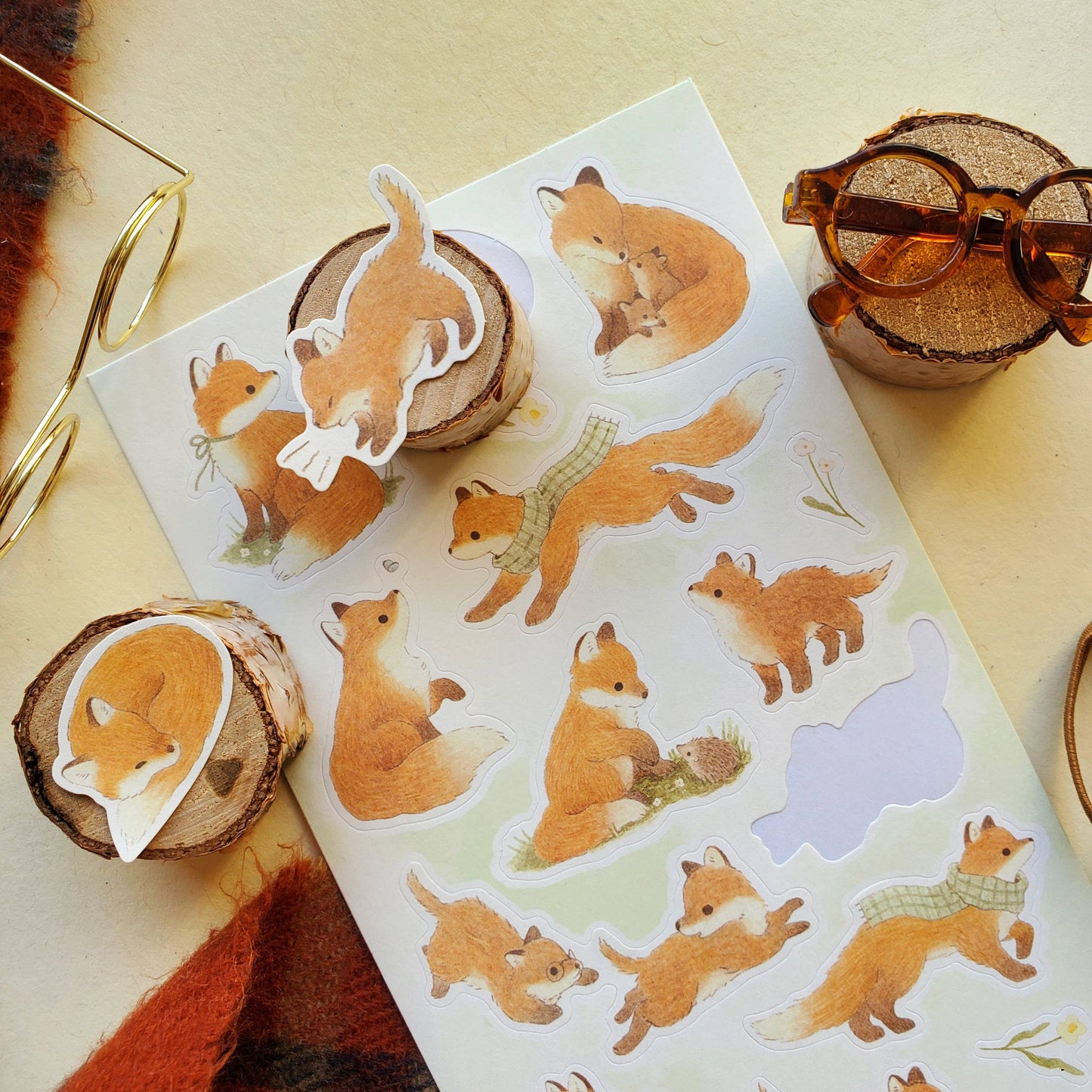 Sticker Sheet | Lovely Little Foxes