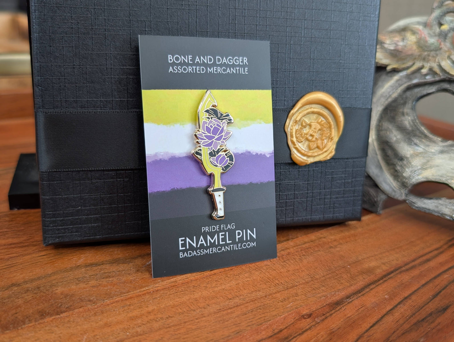 Bone and Dagger Enamel Pin | Pride Armory