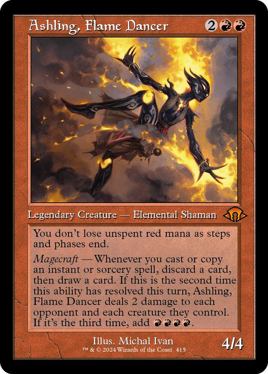 Ashling, Flame Dancer (Retro Frame)