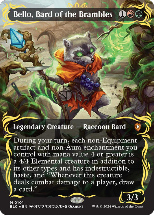 Bello, Bard of the Brambles (Borderless) (Raised Foil)