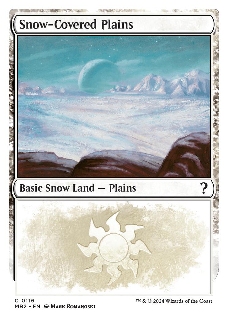 Snow-Covered Plains (White Border)