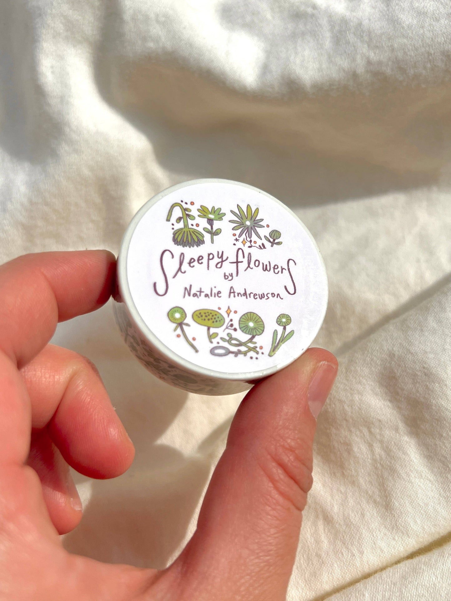Washi Tape | Green and Purple Sleepy Flowers