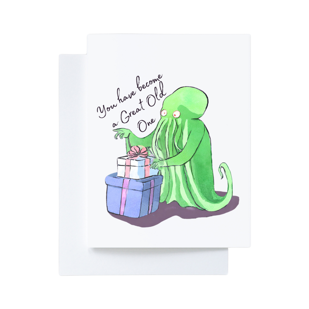 Cthulhu Great Old One Birthday Card