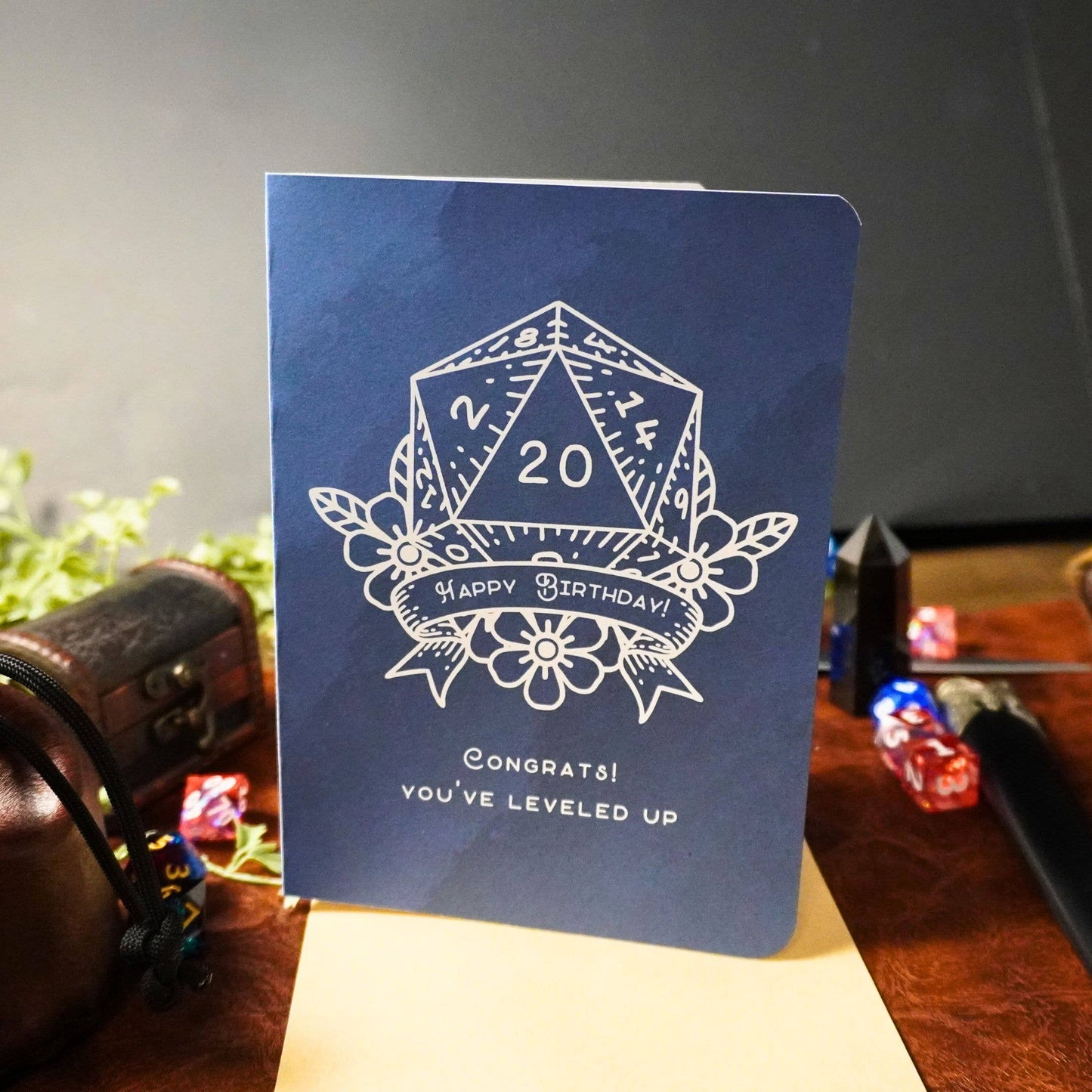 MTDC Birthday Card | D20 Leveled Up