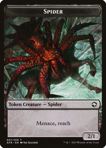 Spider // Guenhwyvar Double-Sided Token [Dungeons & Dragons: Adventures in the Forgotten Realms Tokens]