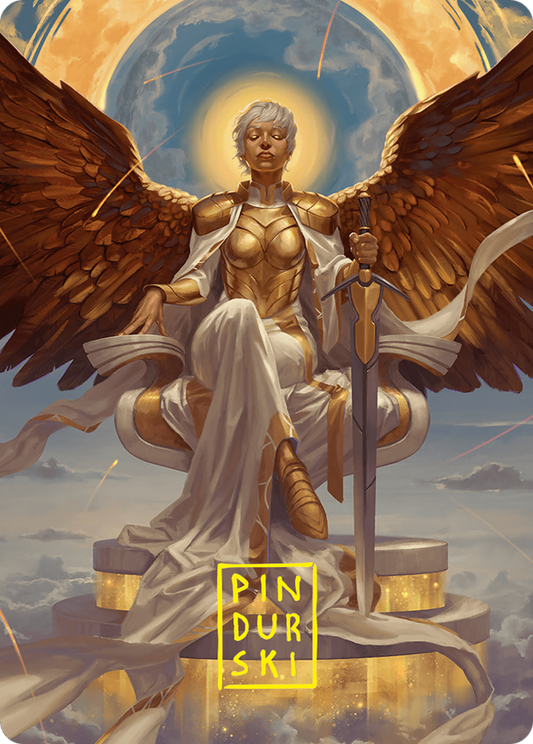 Herald of Eternal Dawn Art Card (27/54) (Gold-Stamped Signature) [Foundations Art Series]
