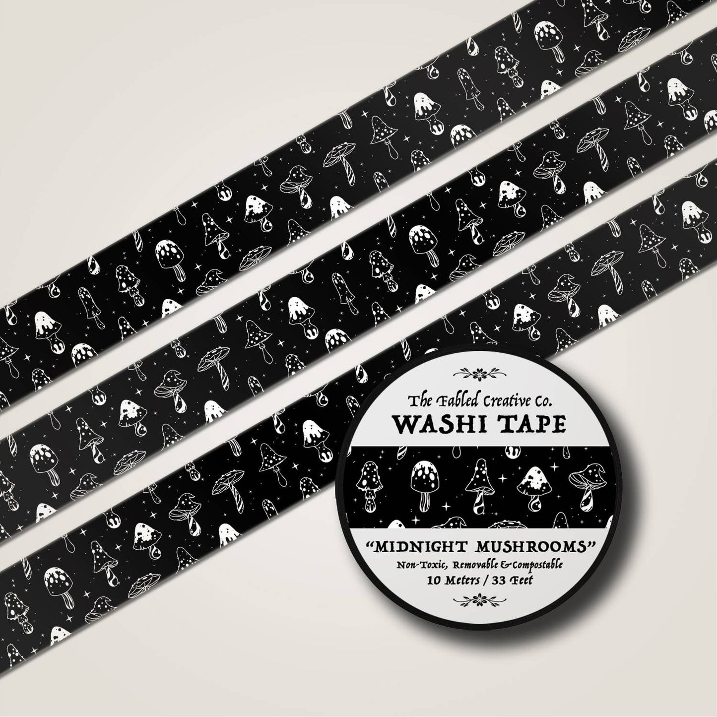 FCC Washi Tape | Midnight Mushroom
