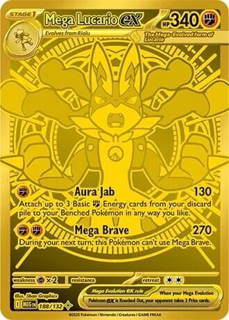 Mega Lucario ex (188/132) [Mega Evolution: Base Set]