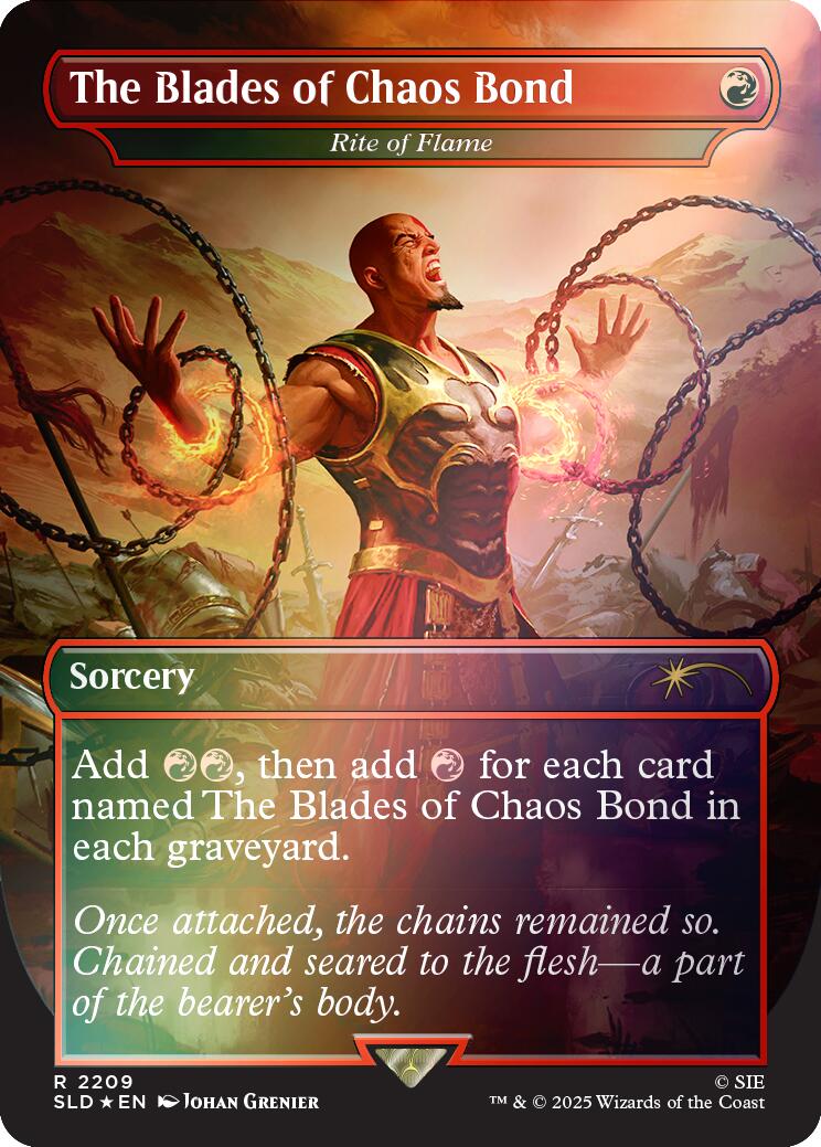 The Blades of Chaos Bond - Rite of Flame (Rainbow Foil)
