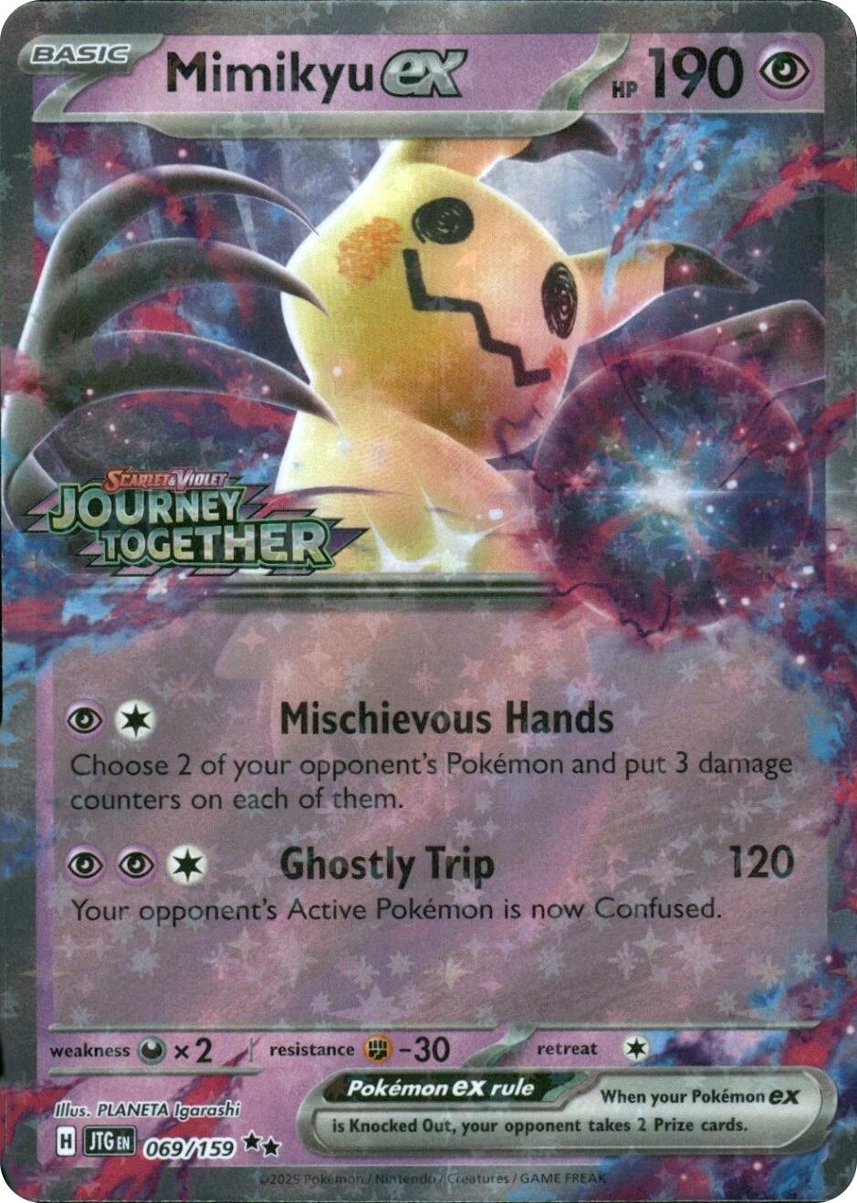 Mimikyu ex (069/159) (Journey Together Stamped) [Miscellaneous Cards]