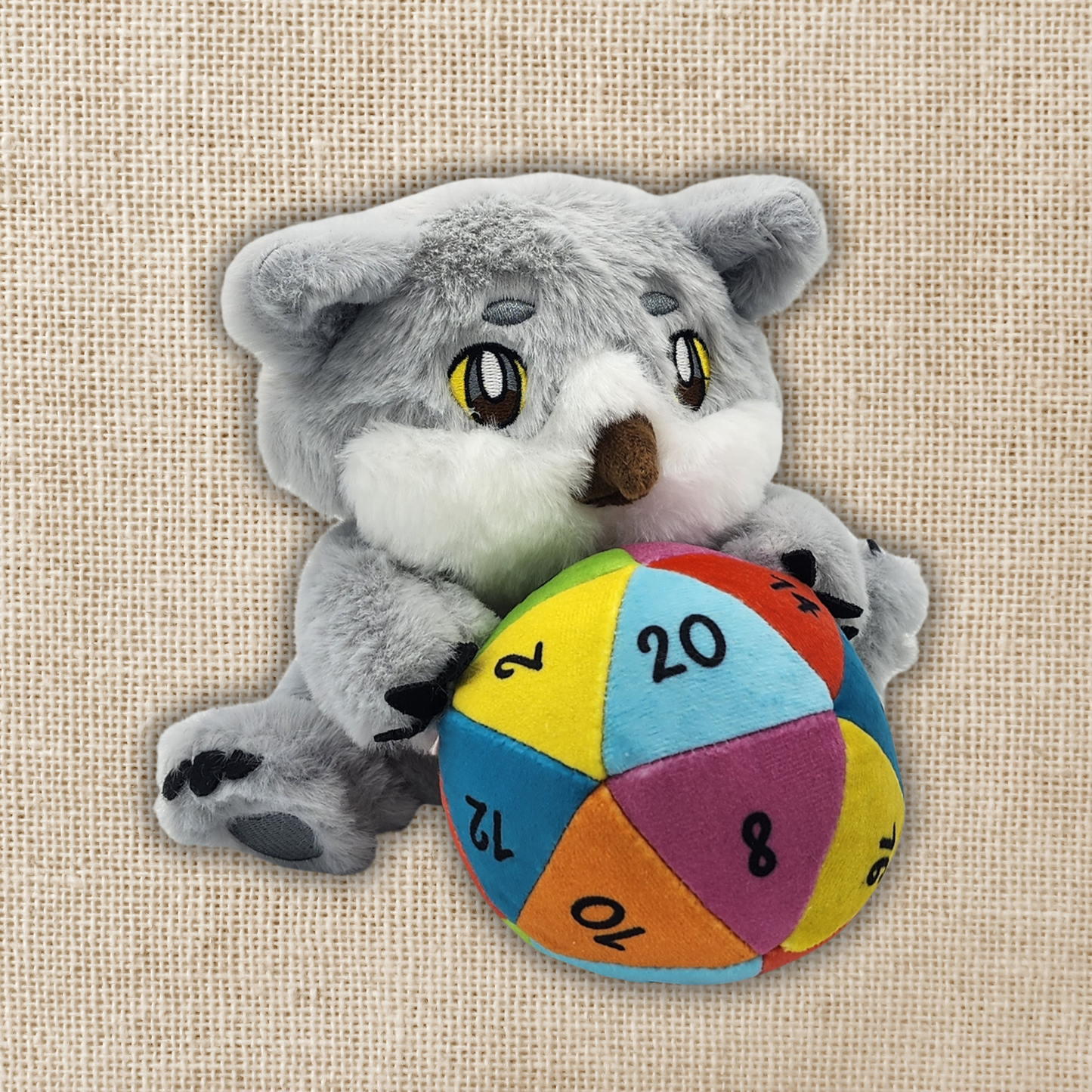 Owlbear with Rainbow D20 Plushie