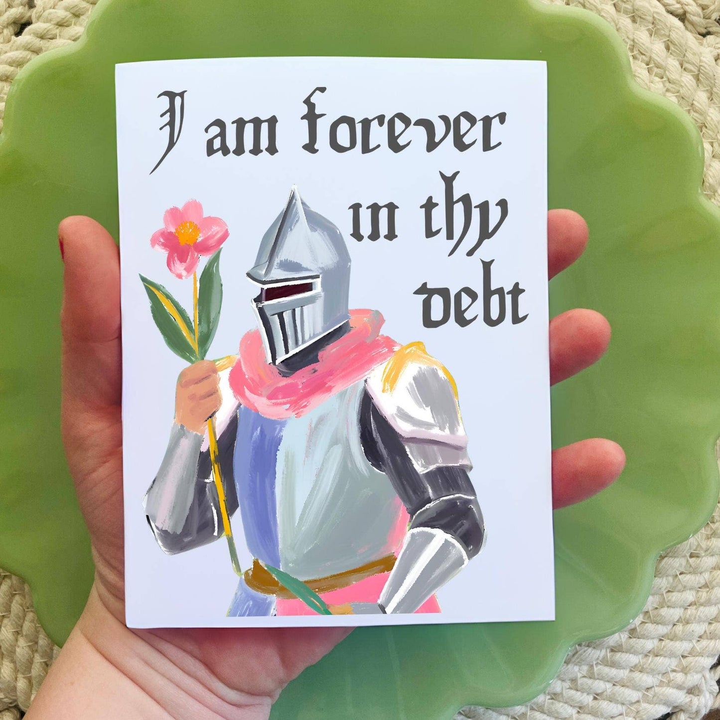 Medieval Knight Any Occasion Thank You Card