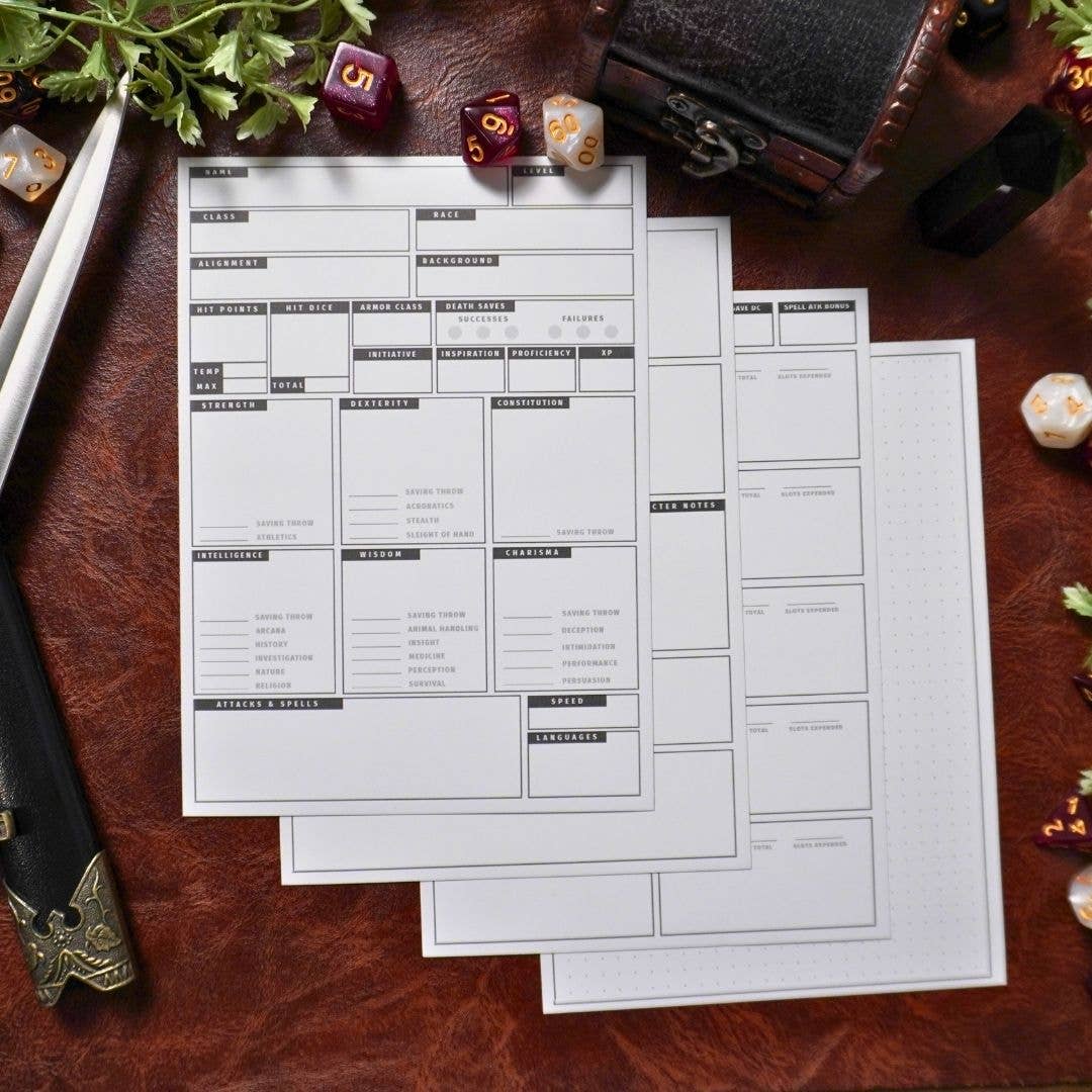 MTDC D&D 5e Mini Character Sheets