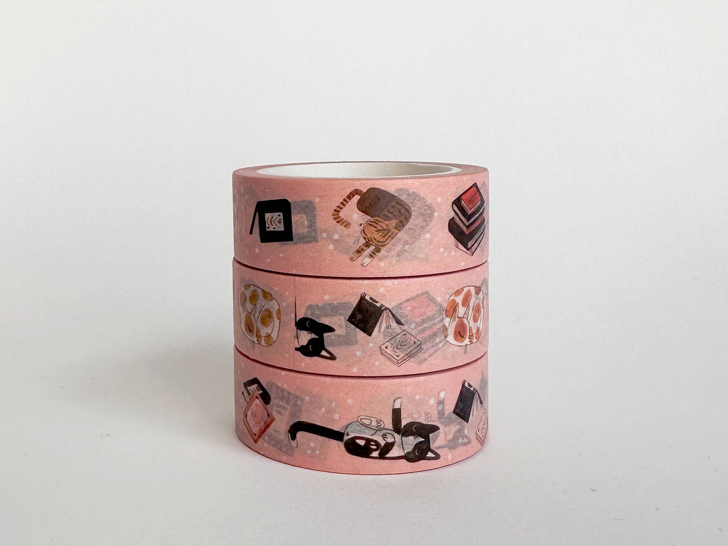 SC Washi Tape | Pink Cats & Books