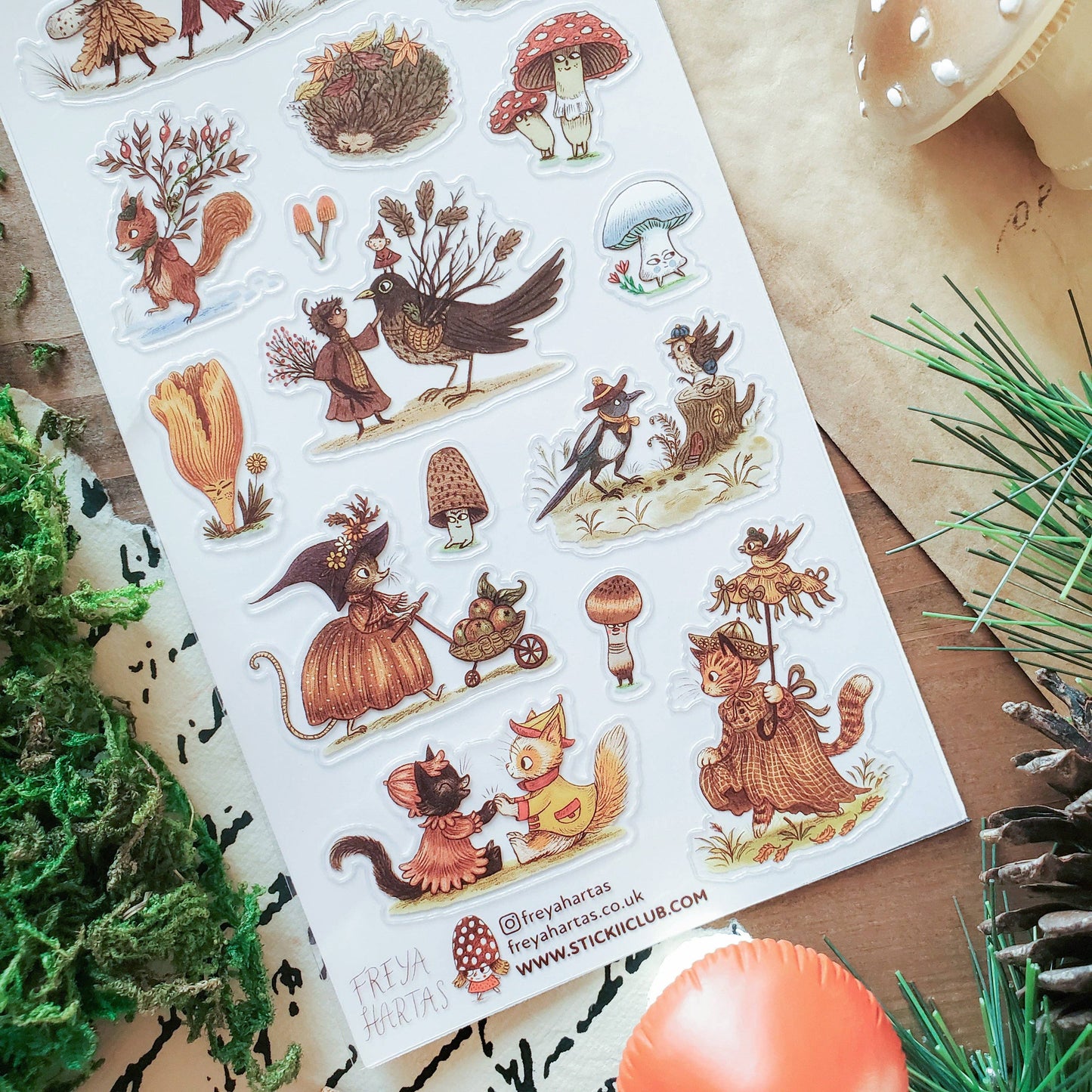 Sticker Sheet | Autumn Woodland Whimsy