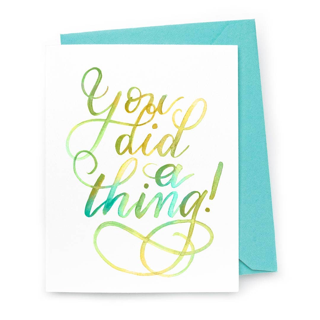 sale - You Did a Thing Card — Funny Nontraditional Congrats Card