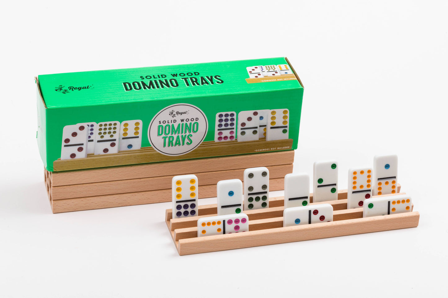 Wooden Domino Trays  (set of 4)