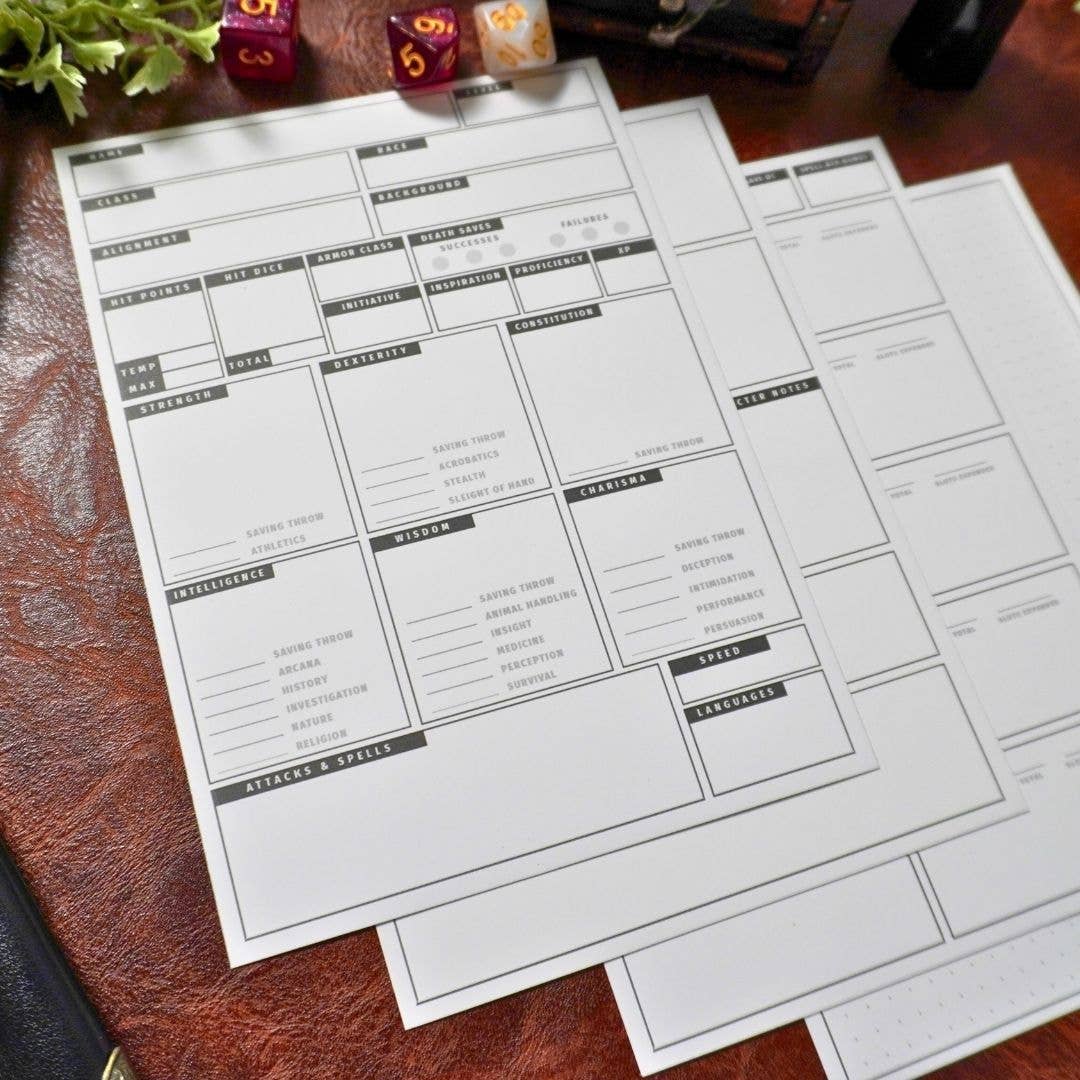 MTDC D&D 5e Mini Character Sheets
