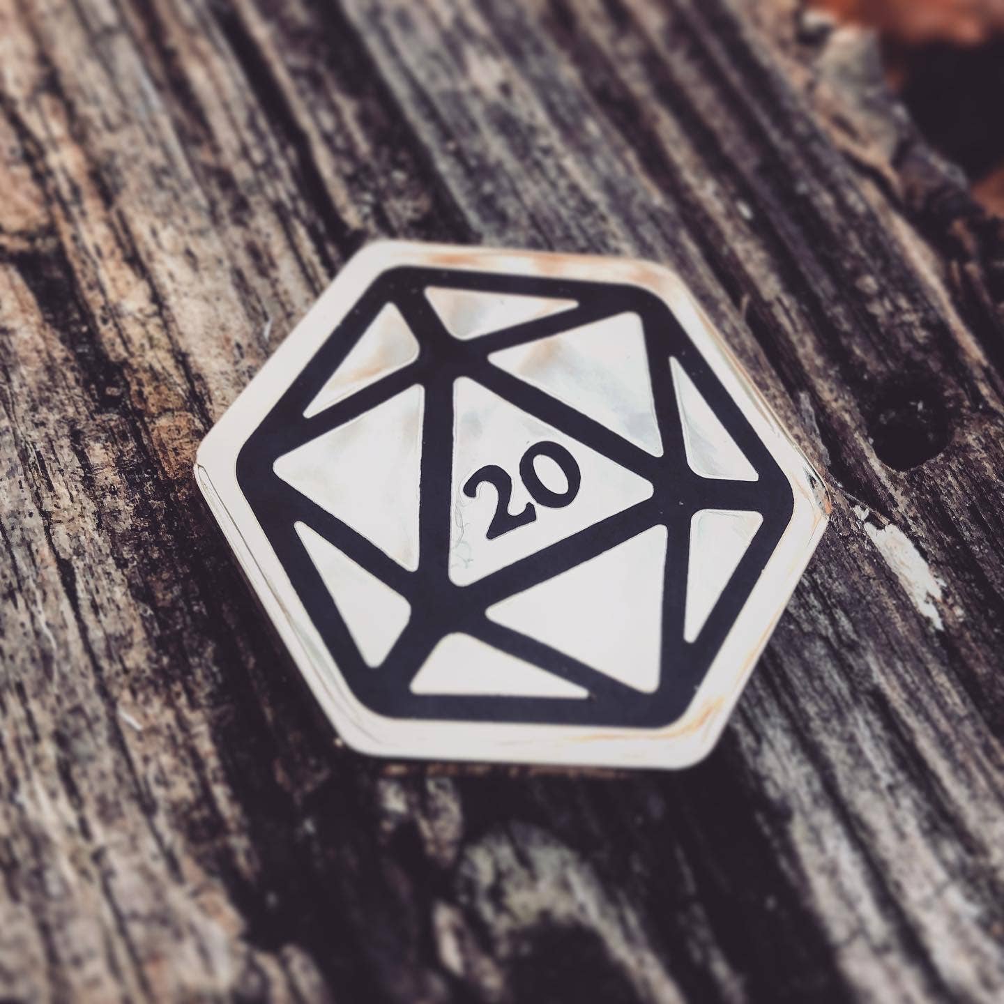 FCC Enamel Pin | D20 Critical Hit