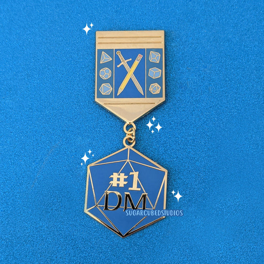 D&D Dangle Enamel Pin | Number 1 DM