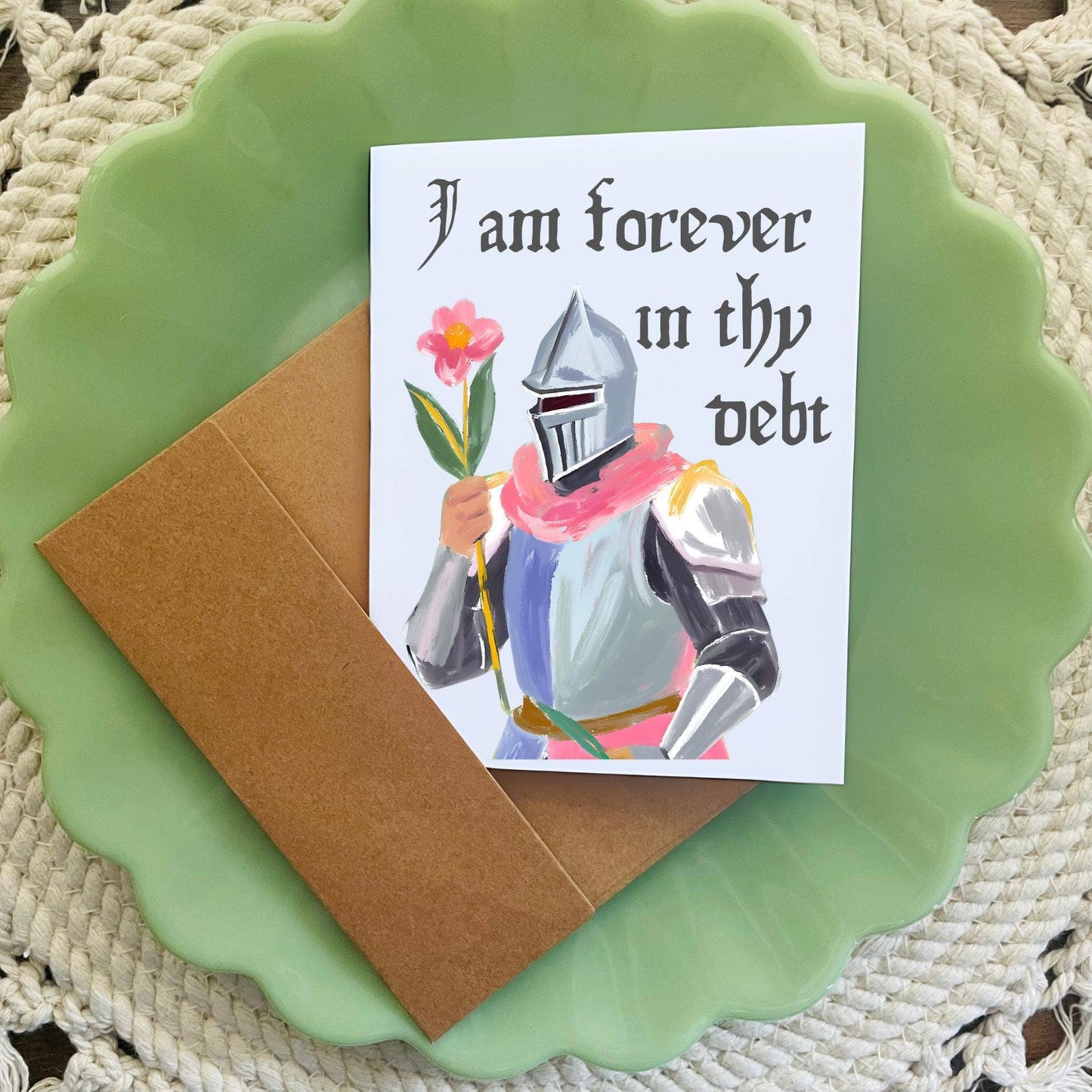 Medieval Knight Any Occasion Thank You Card