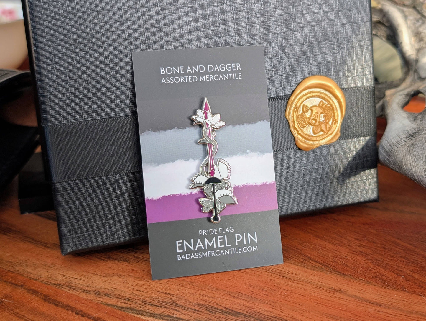 Bone and Dagger Enamel Pin | Pride Armory