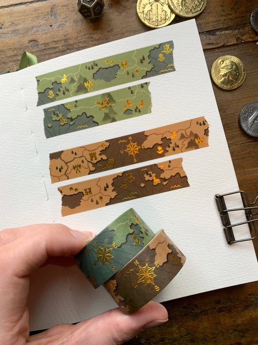 CM Washi Tape | Fantasy Map [Brown]