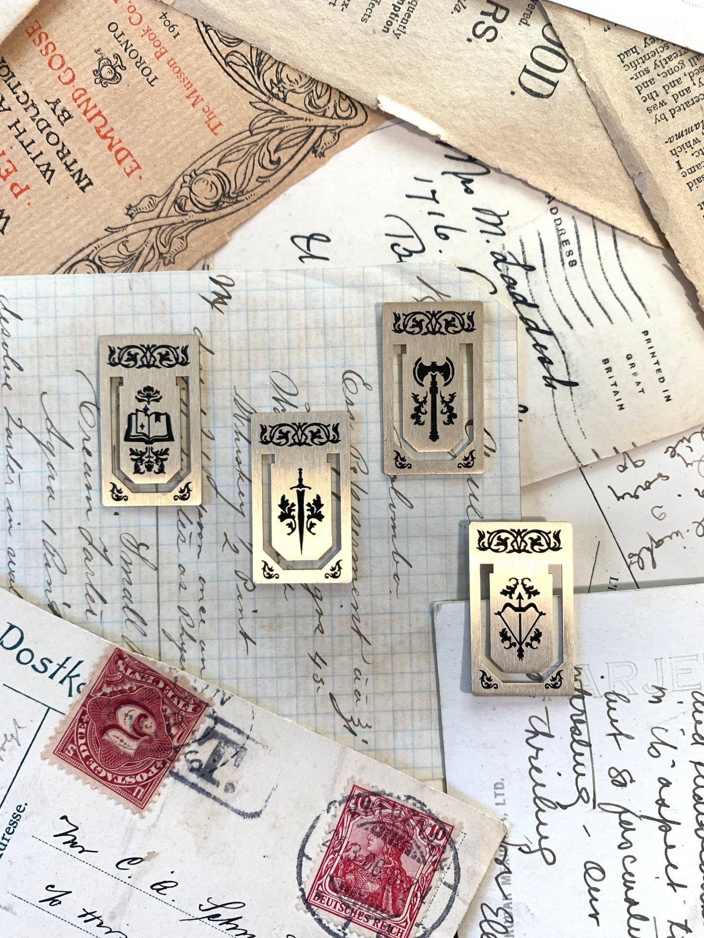 CM Metal Page Clip | Mini Brass Weapons [Set of 4]